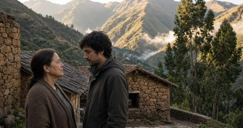 Adult family members preparing for an ayahuasca retreat in the Sacred Valley of Peru