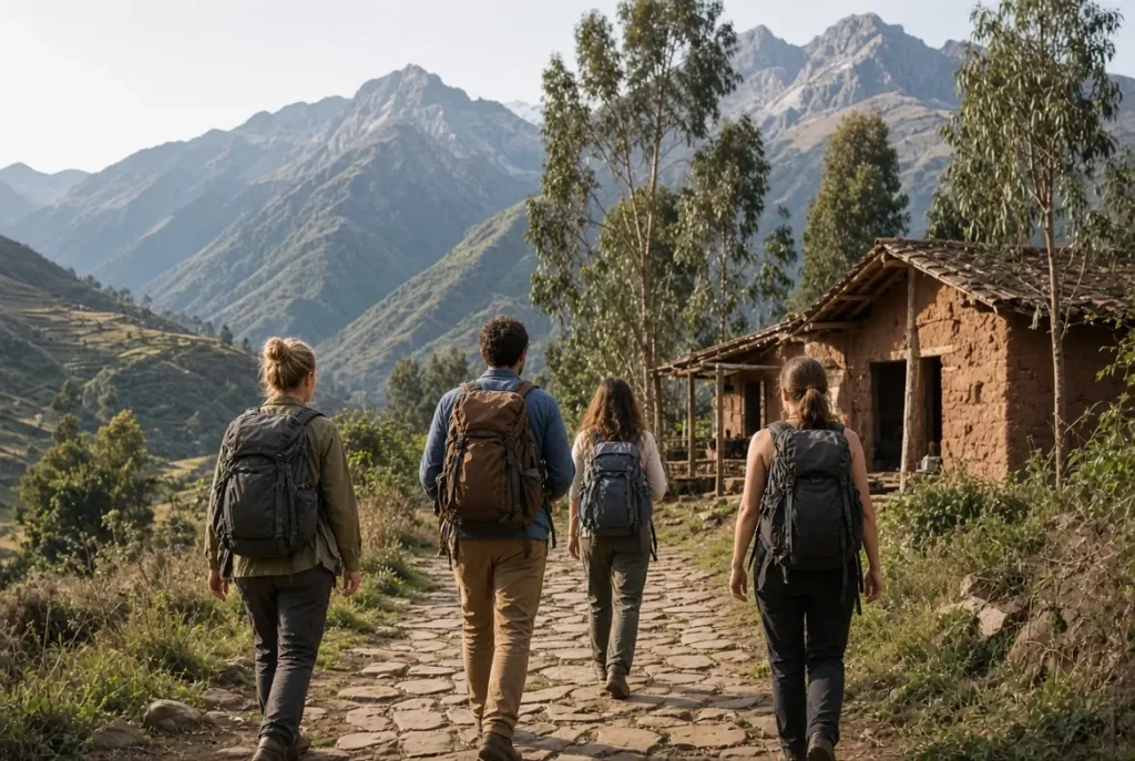 Guests preparing for an ayahuasca retreat arrival in the Sacred Valley