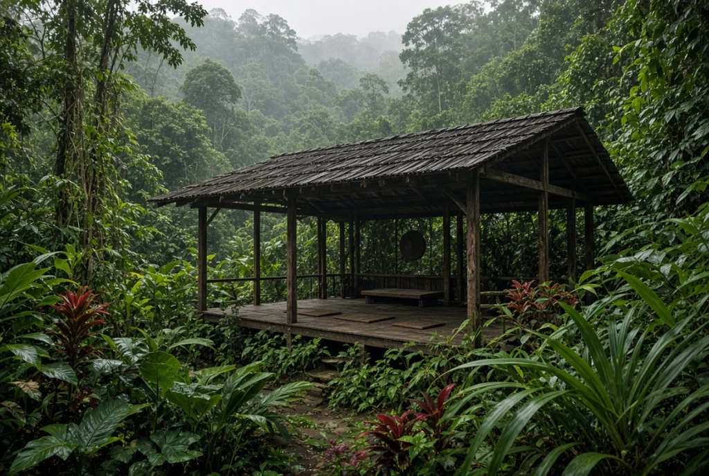 Quiet nature setting for an extended plant dieta retreat in Peru